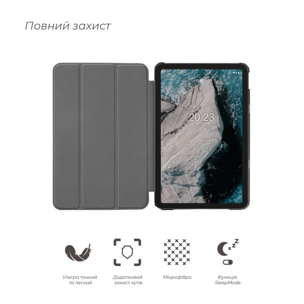 Чохол-книжка BeCover Smart Case для Nokia T20 Black-5